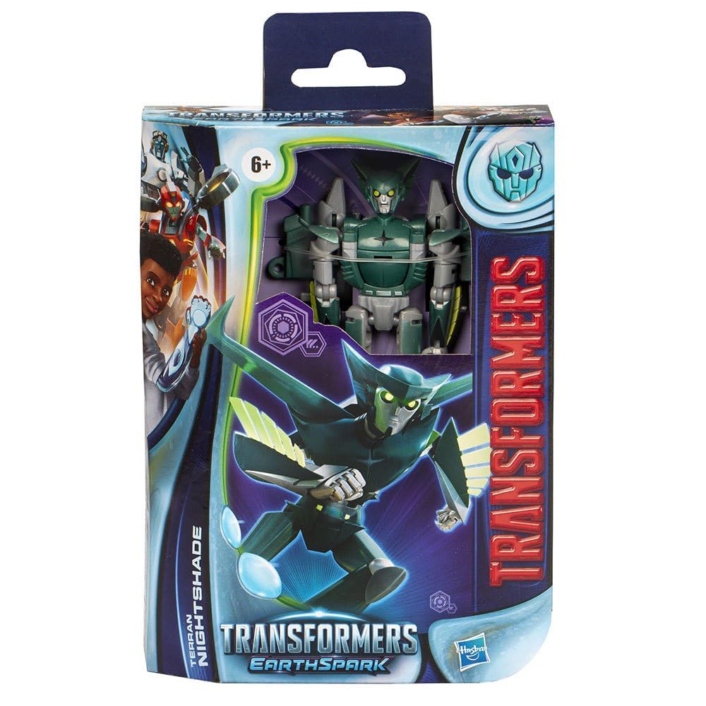 Transformers EarthSpark Terran Nightshade Deluxe Class 12.5 cm Figure – 2-in-1 Robot to Owl