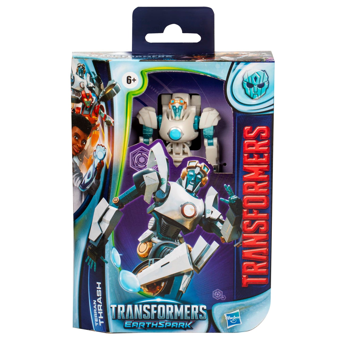 Transformers EarthSpark Terran Thrash Deluxe Class 5-Inch Robot Figure | 22-Step 2-in-1 Transform