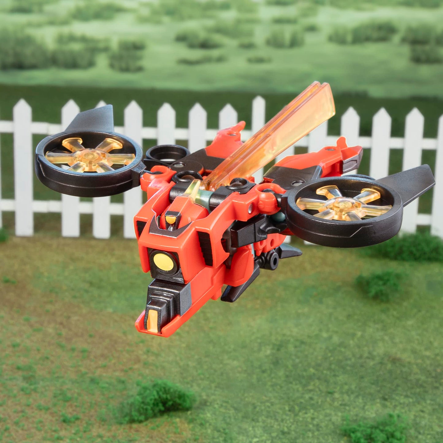 Transformers EarthSpark Terran Twitch Deluxe Figure – 5-Inch 2-in-1 Robot to Drone with Build-A-Figure Piece