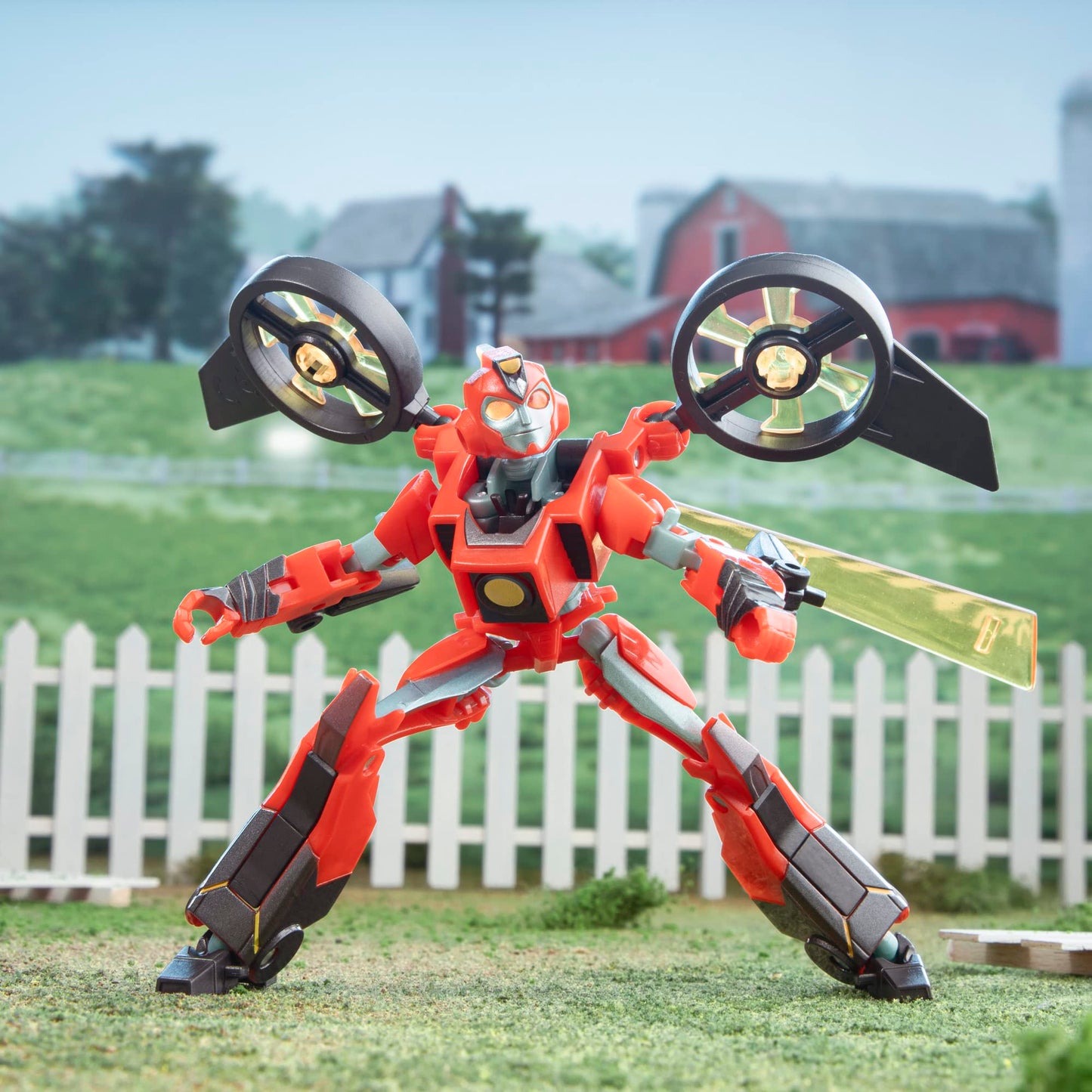 Transformers EarthSpark Terran Twitch Deluxe Figure – 5-Inch 2-in-1 Robot to Drone with Build-A-Figure Piece