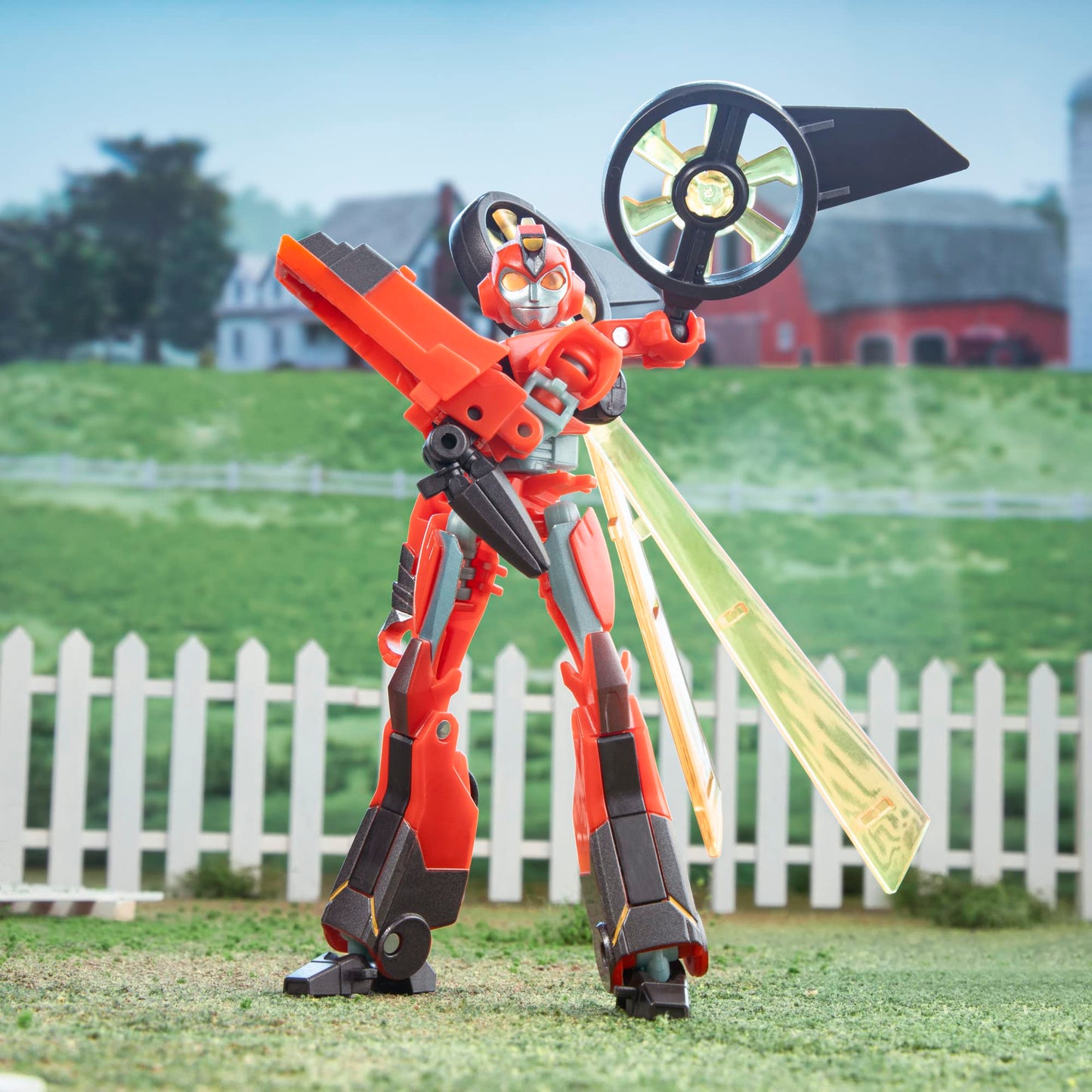 Transformers EarthSpark Terran Twitch Deluxe Figure – 5-Inch 2-in-1 Robot to Drone with Build-A-Figure Piece