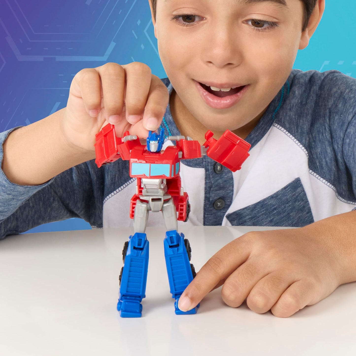 Transformers EarthSpark Optimus Prime Battle Trailer Playset – Lights & Sounds