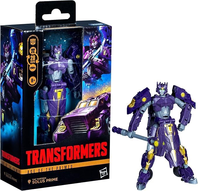 Transformers Age of the Primes Deluxe Solus Prime Figure – 5.5-Inch Converting Robot