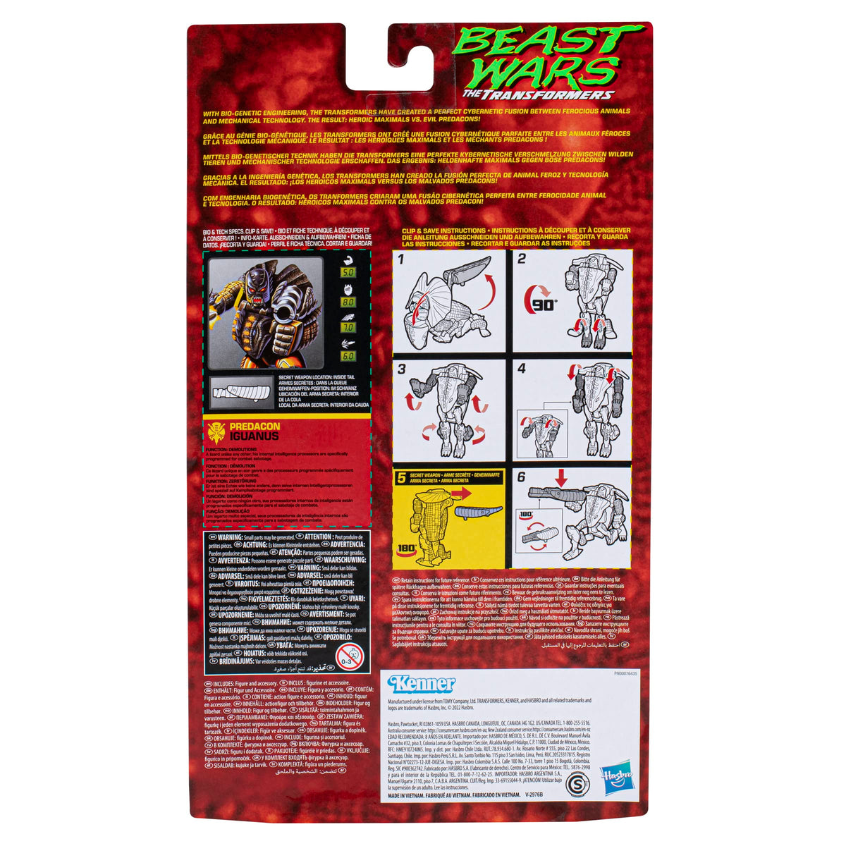 Transformers Vintage Beast Wars Iguanus Figure – 15 cm Collectible (8 Years+)