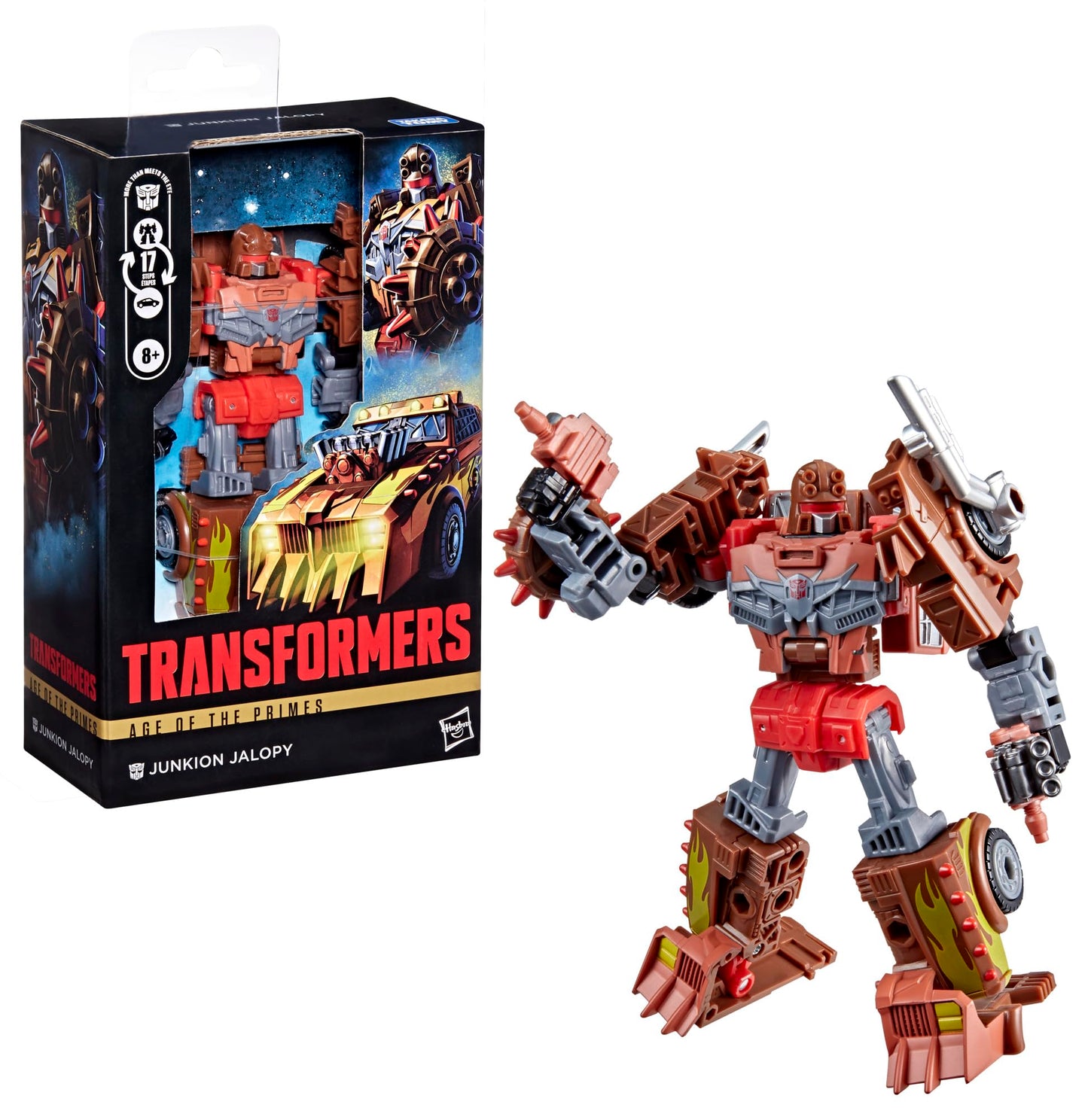 Transformers Age of the Primes Junkion Jalopy Deluxe 5.5-Inch Figure | Convert Between Robot and Off-Road Vehicle
