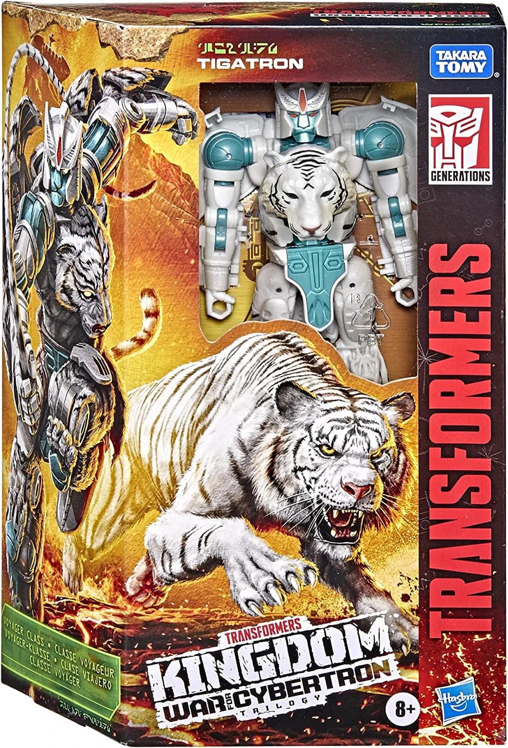 Transformers Kingdom Tigatron Voyager Figure WFC-K35 – 7-Inch Action Figure (Ages 8+)