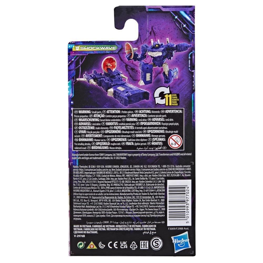 Transformers Generations Legacy Core Shockwave Action Figure — 3.5-Inch Toy for Kids 8+