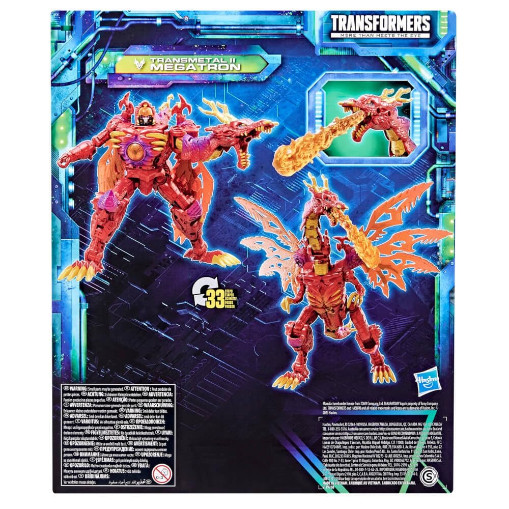 Transformers Legacy Evolution Leader Transmetal II Megatron Toy – 8.5-Inch Dragon Mode Action Figure