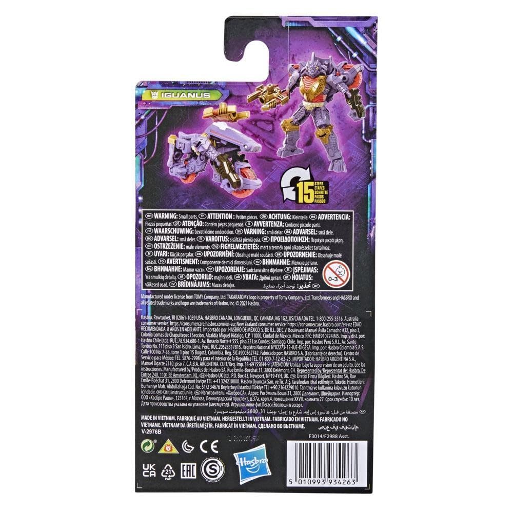 Transformers Legacy Core Iguanus Action Figure – 3.5-Inch Robot-to-Bike, Energon Shield (Ages 8+)