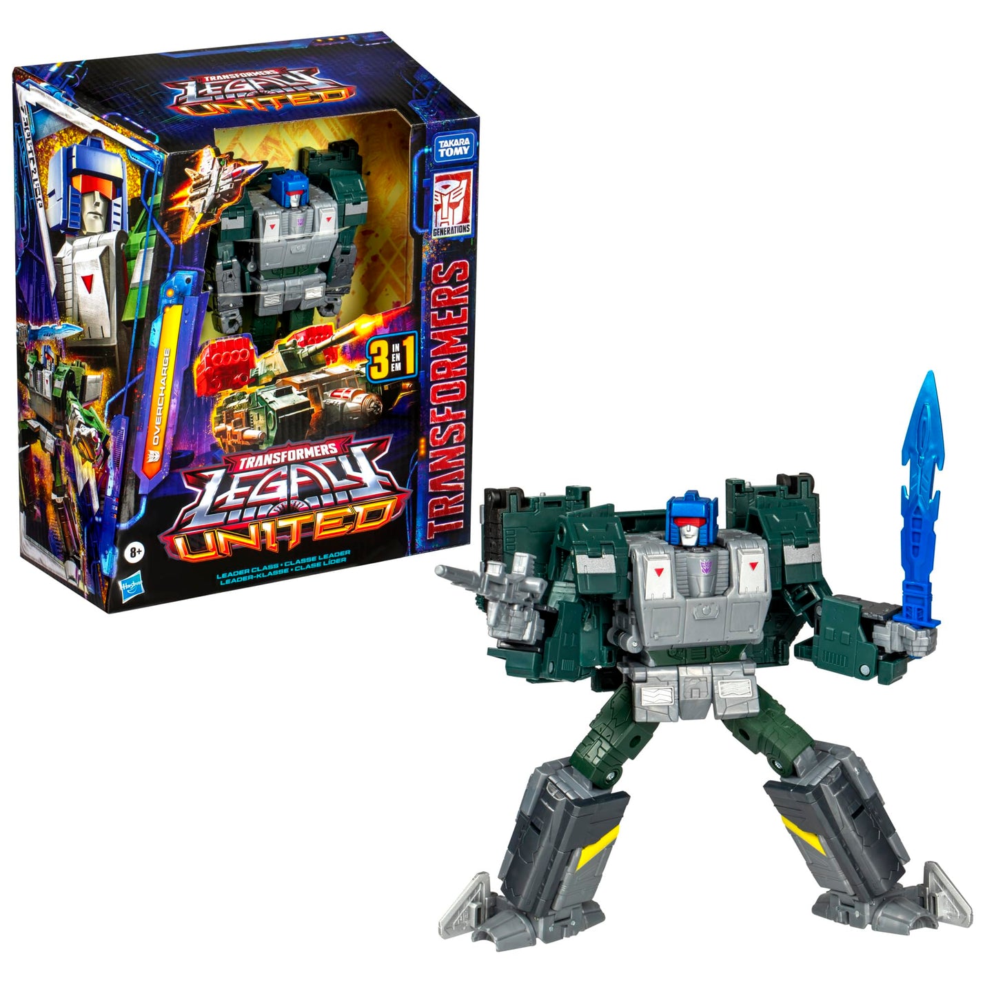 Transformers Legacy United Leader Class Overcharge – 7.5-Inch Converting Figure