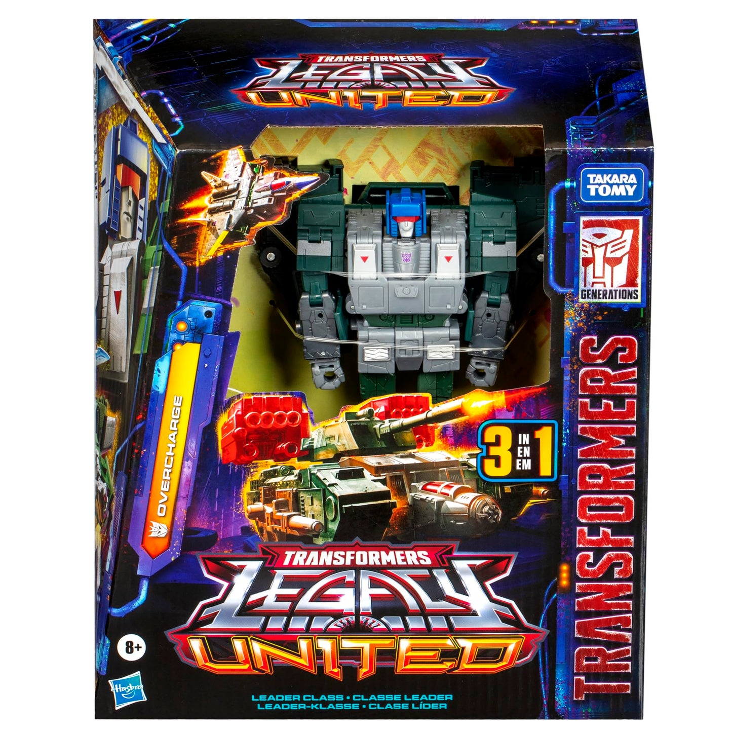 Transformers Legacy United Leader Class Overcharge – 7.5-Inch Converting Figure