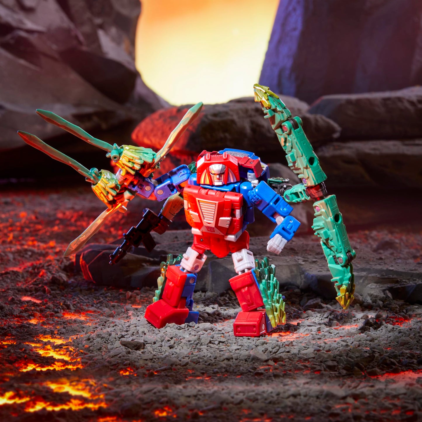 Transformers Legacy United Deluxe Class Infernac Universe Shard – 5.5-Inch Armorizer Figure