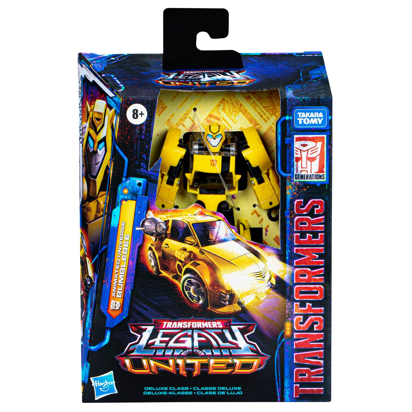 Transformers Legacy United Deluxe Bumblebee – Animated Universe 5.5-Inch Action Figure, 22-Step Conversion