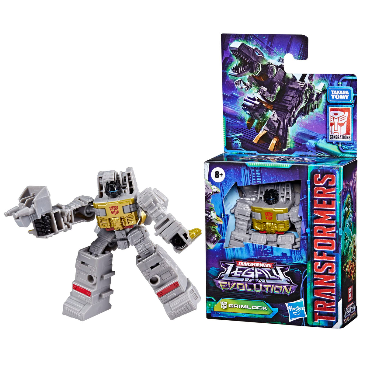 Transformers Legacy Evolution Core Grimlock Toy – 3.5-Inch Action Figure for Ages 8+