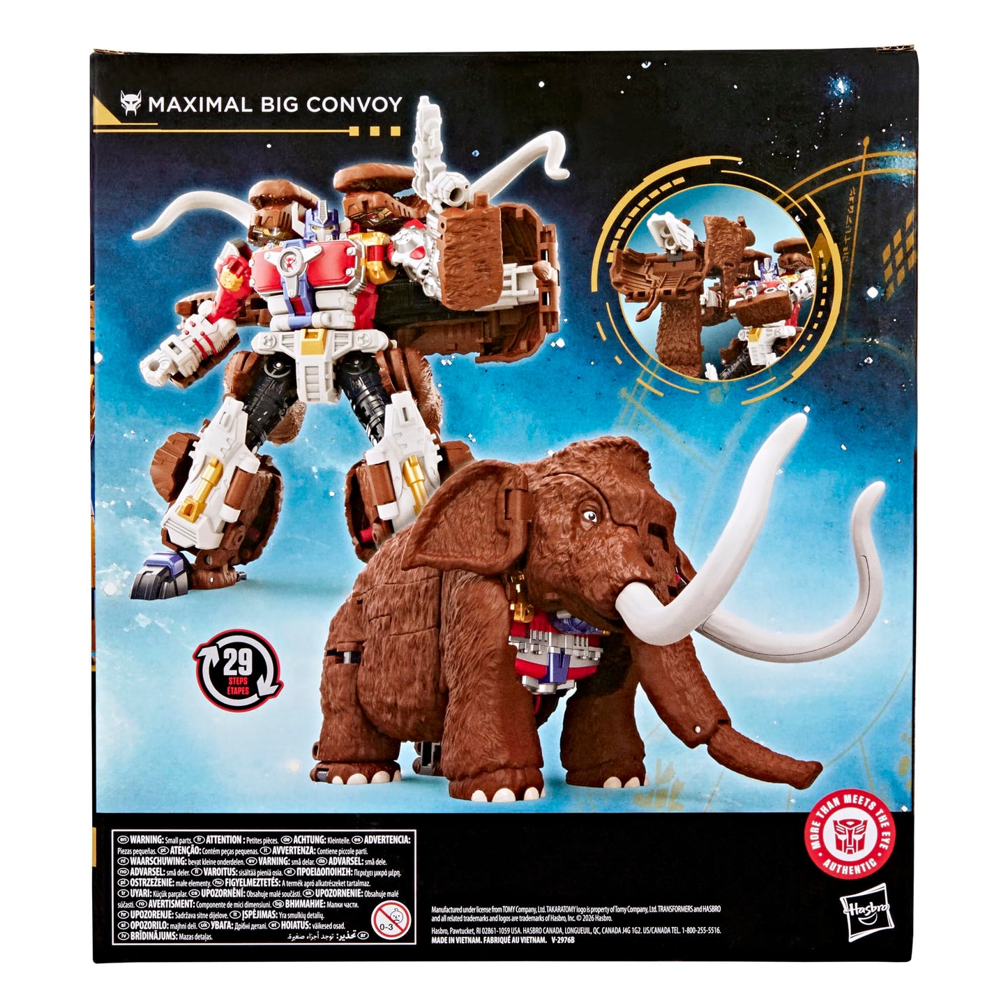 Transformers Maximal Big Convoy Leader Class 6.5-Inch Figure | 29-Step Robot to Mammoth Conversion | Age 8+
