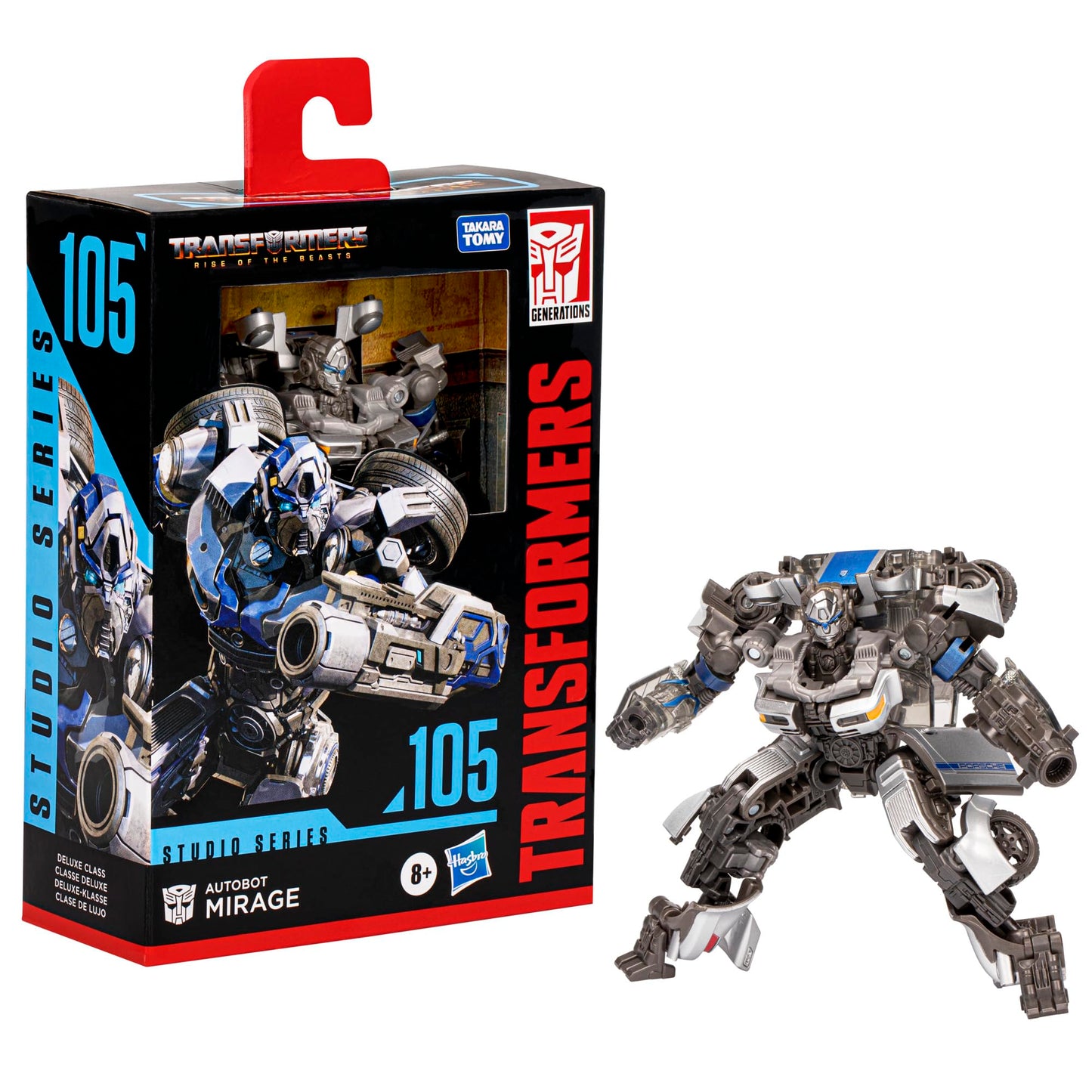 Transformers Studio Series Deluxe Mirage 105 – 4.5-Inch Autobot Action Figure (Rise of the Beasts)