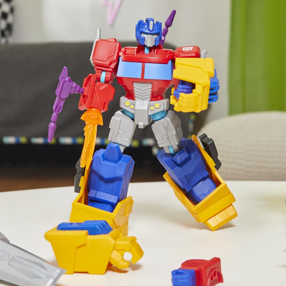 TRANSFORMERS MixMashers Optimus Prime Deluxe: Custom Mash-Up 5-Inch Action Figure + Accessories
