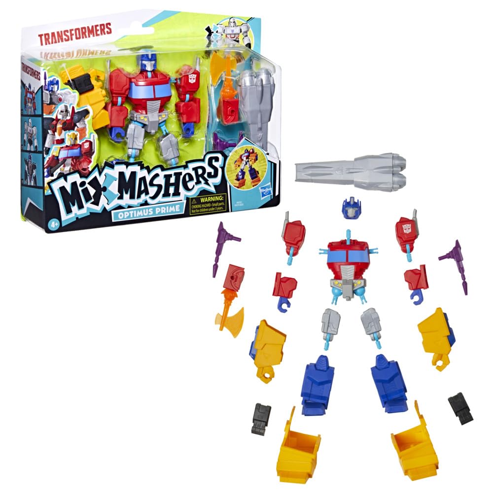 TRANSFORMERS MixMashers Optimus Prime Deluxe: Custom Mash-Up 5-Inch Action Figure + Accessories
