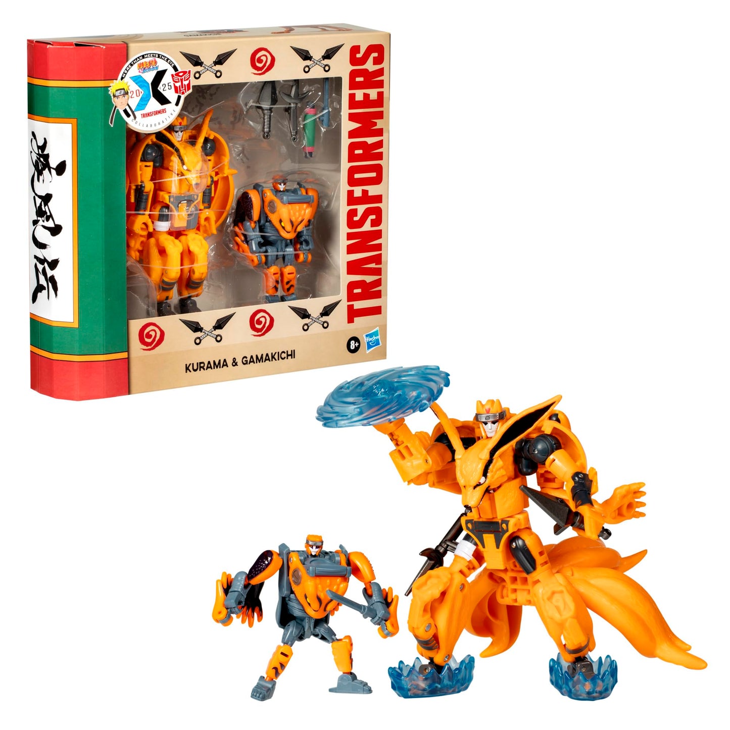Transformers x Naruto Shippuden Kurama & Gamakichi — 2-Figure Collaborative Pack (8+)