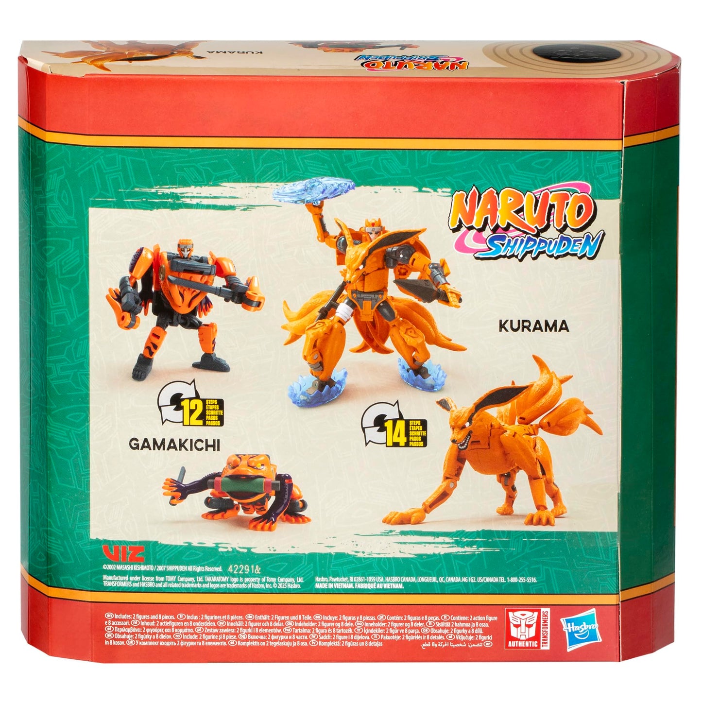 Transformers x Naruto Shippuden Kurama & Gamakichi — 2-Figure Collaborative Pack (8+)