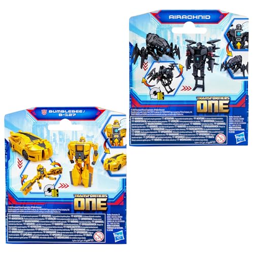 Transformers One Cog Changer Bumblebee (B-127) & Airachnid — 4-Inch 2-In-1 Robot Action Figures