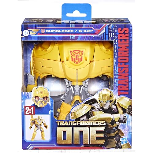 Transformers One Bumblebee B-127 9.8-Inch 2-in-1 Figure Converts to Mask | Interactive Toy