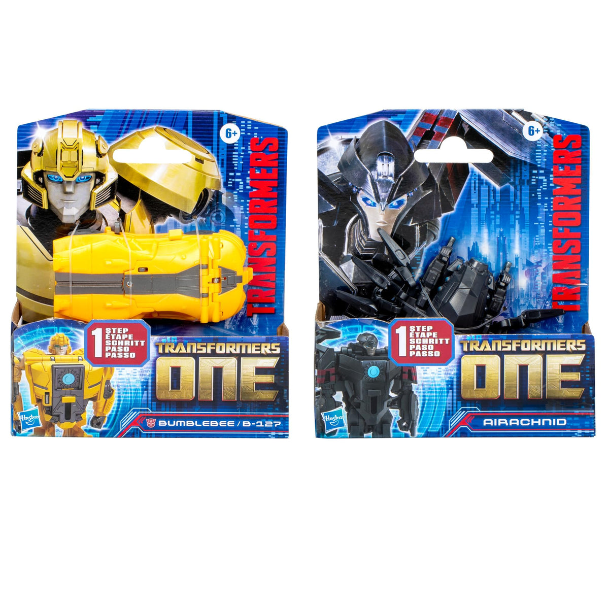 Transformers One Cog Changer Bumblebee (B-127) & Airachnid — 4-Inch 2-In-1 Robot Action Figures