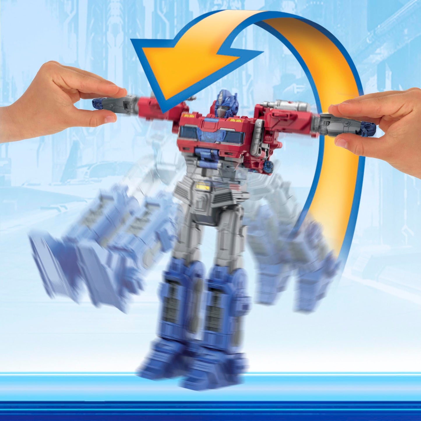 Transformers One Power Flip Optimus Prime (Orion Pax) – 4 Modes, 10-Inch Interactive Figure with Lights & Sounds