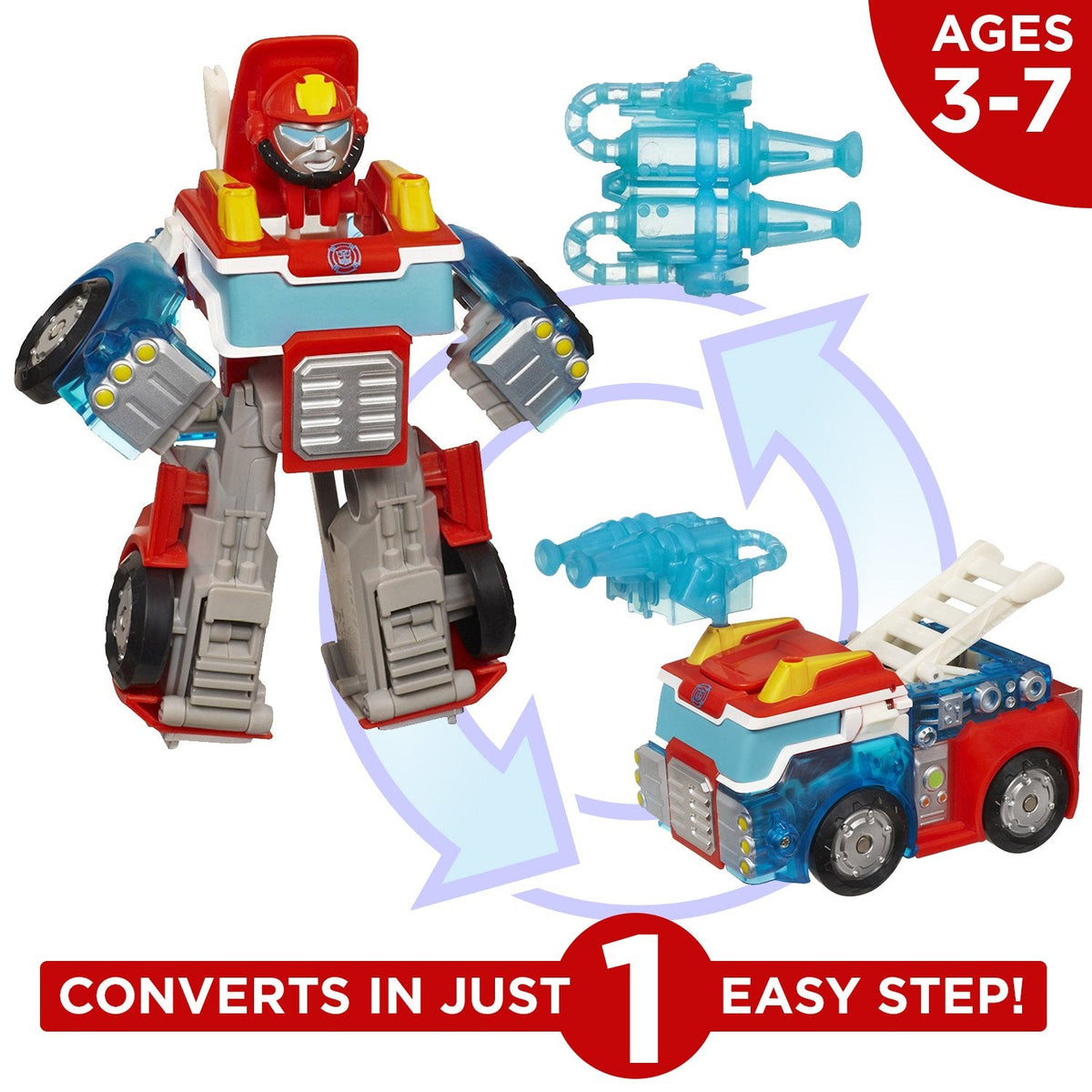 Transformers Playskool Heroes Rescue Bots Energize Heatwave Fire-Bot – 2-in-1 Rescue Toy (Ages 3+)