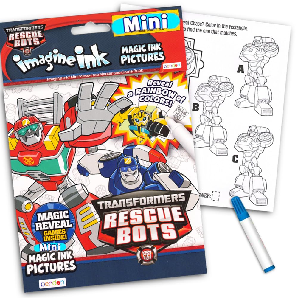 Transformers Rescue Bots Coloring & Activity Super Set – 2 Activity Books, Stickers & Door Hanger