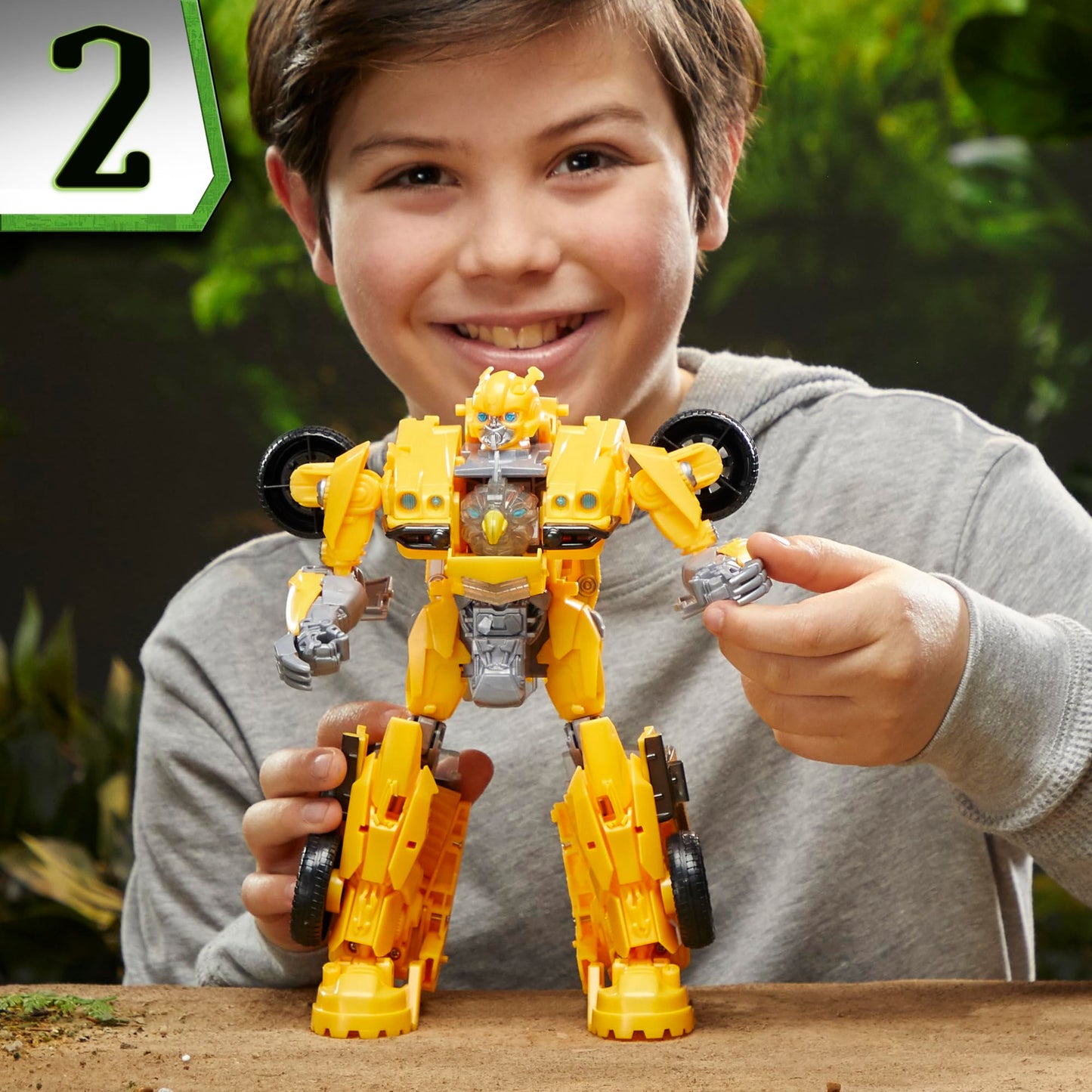 Transformers Rise of the Beasts Beast-Mode Bumblebee 10-Inch Converting Toy with Lights & Sounds