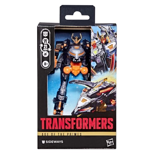 Transformers Age of the Primes Deluxe Sideways Action Figure – 14 cm Robot-to-Jet Transformer