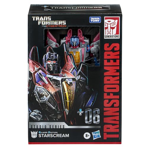 Transformers Studio Series Gamer Edition Starscream – Voyager 6.5-Inch Figure (War for Cybertron)