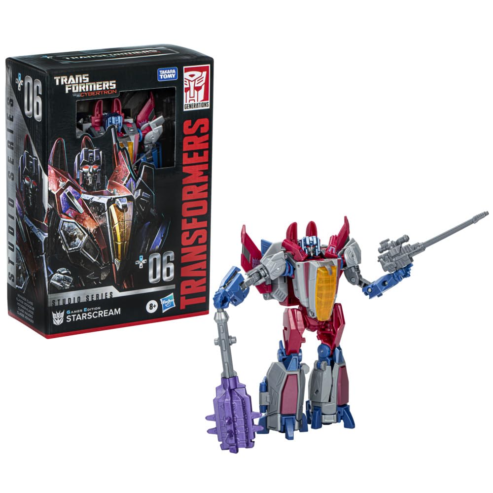 Transformers Studio Series Gamer Edition Starscream – Voyager 6.5-Inch Figure (War for Cybertron)