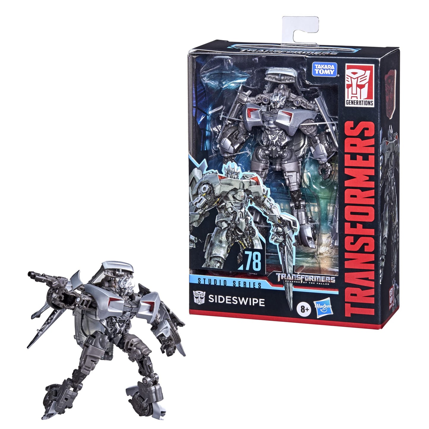 Transformers Studio Series 78 Deluxe Sideswipe Figure — 4.5-Inch Robot to Corvette Modes