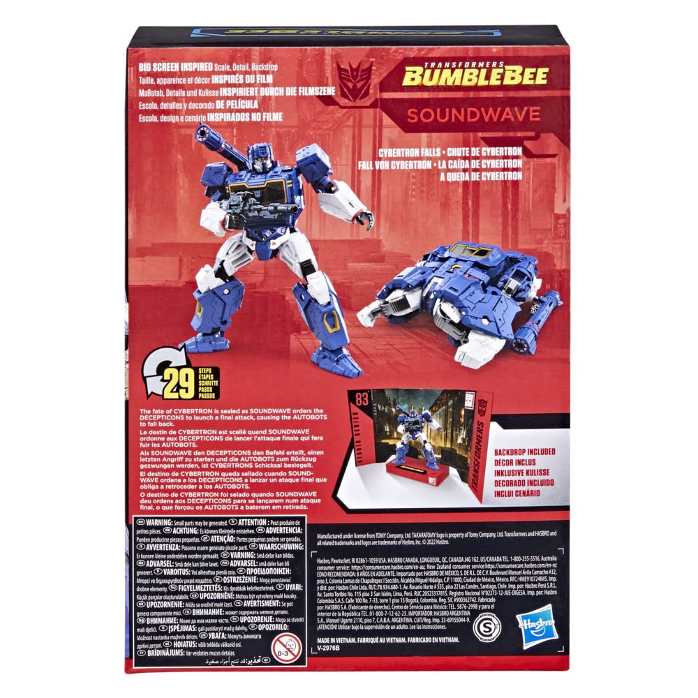 Transformers Studio Series 83 Voyager Soundwave Action Figure – 6.5-inch, Ages 8+