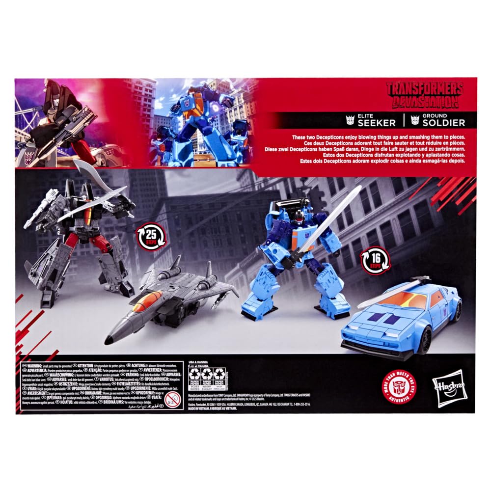 Transformers Studio Series MTMTE Ground Soldier & Elite Seeker 2-Pack – Devastation Game Edition (4.5" & 6.5")