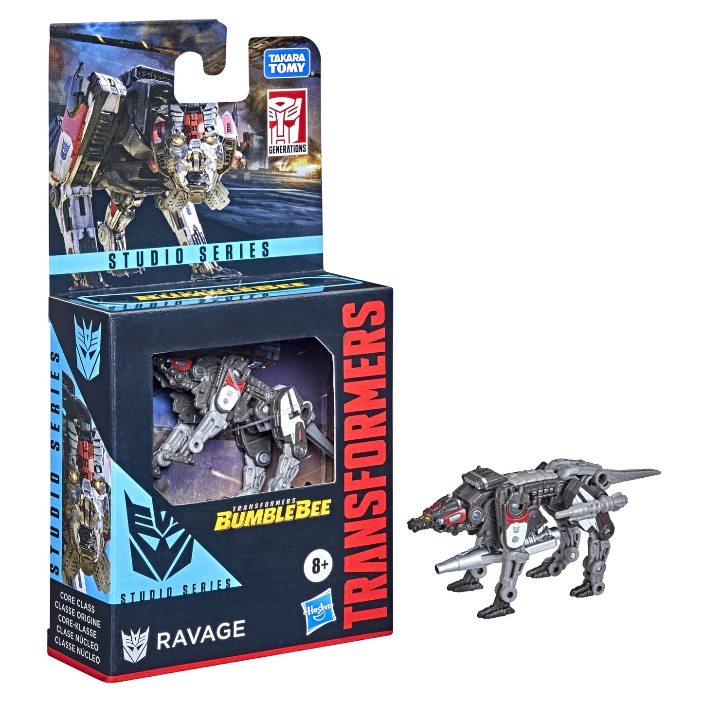 Transformers Studio Series Core Class Ravage Figure – 3.5-Inch, 11-Step Robot to Cassette