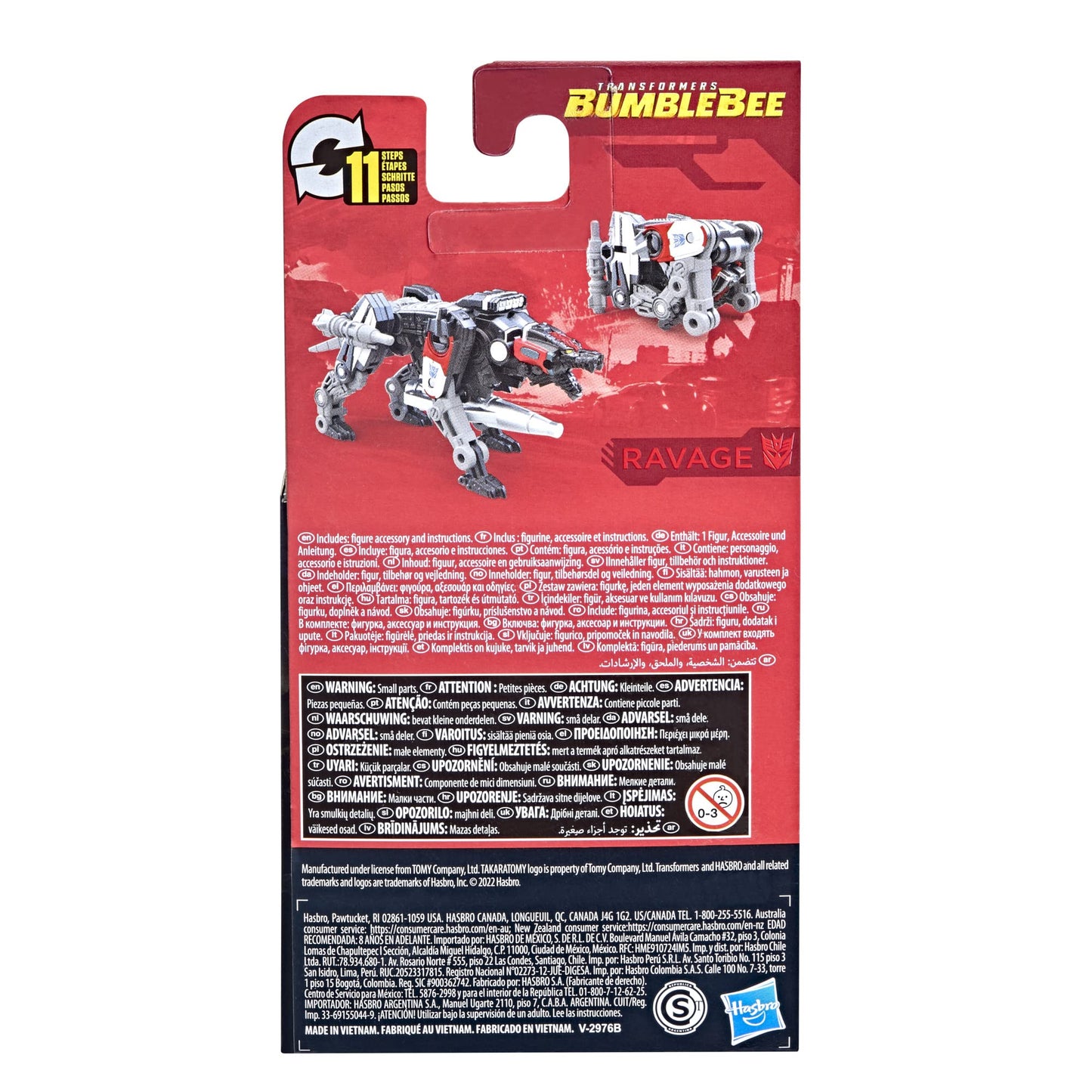Transformers Studio Series Core Class Ravage Figure – 3.5-Inch, 11-Step Robot to Cassette