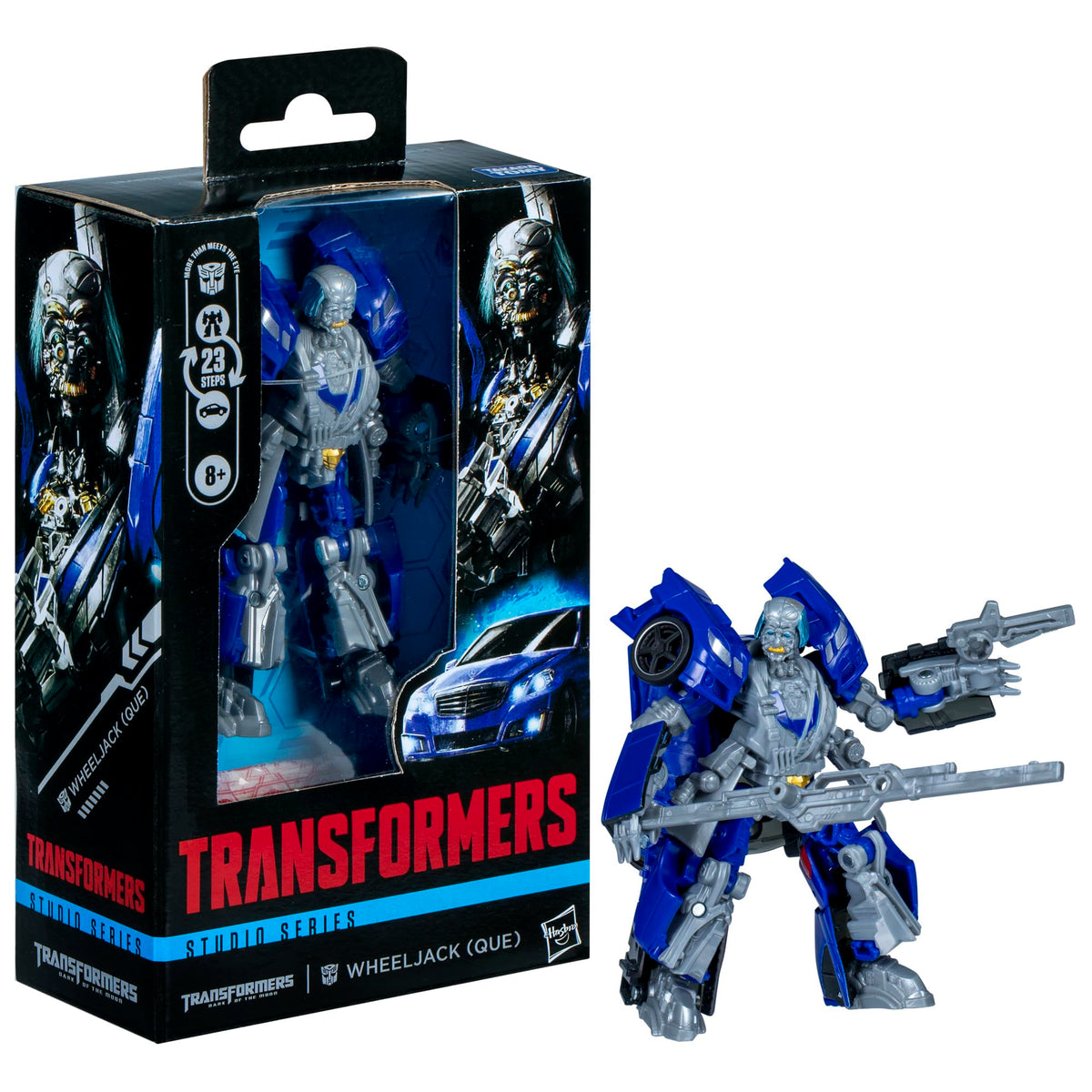 Transformers Studio Series Deluxe Wheeljack Que – 4.5-Inch Action Figure, 23-Step Robot to Mercedes-Benz E550 Car Conversion