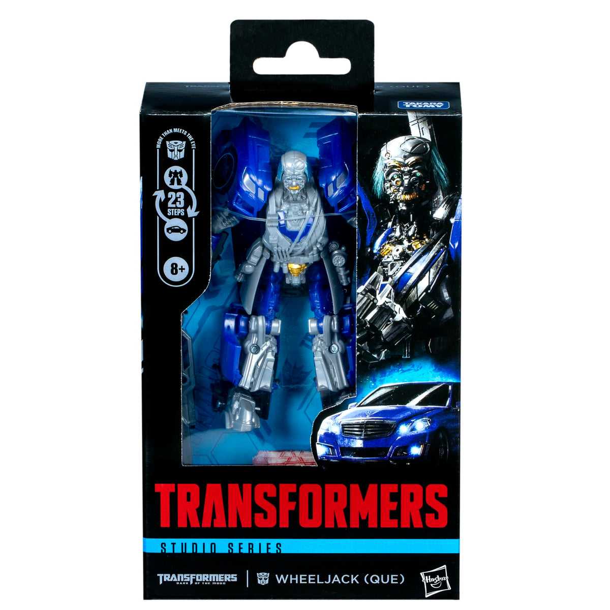 Transformers Studio Series Deluxe Wheeljack Que – 4.5-Inch Action Figure, 23-Step Robot to Mercedes-Benz E550 Car Conversion