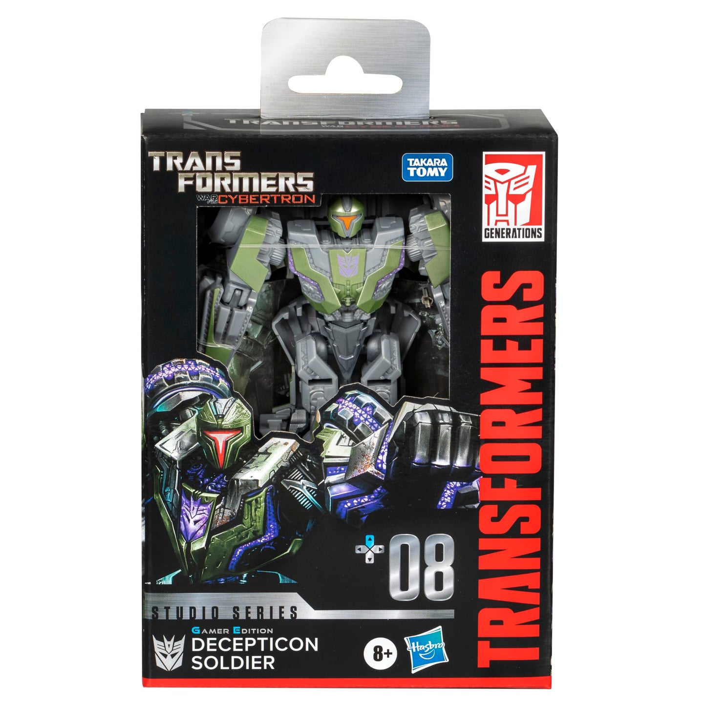 Transformers Studio Series Gamer Edition Decepticon Soldier Deluxe Figure – 4.5-inch, Dual Modes