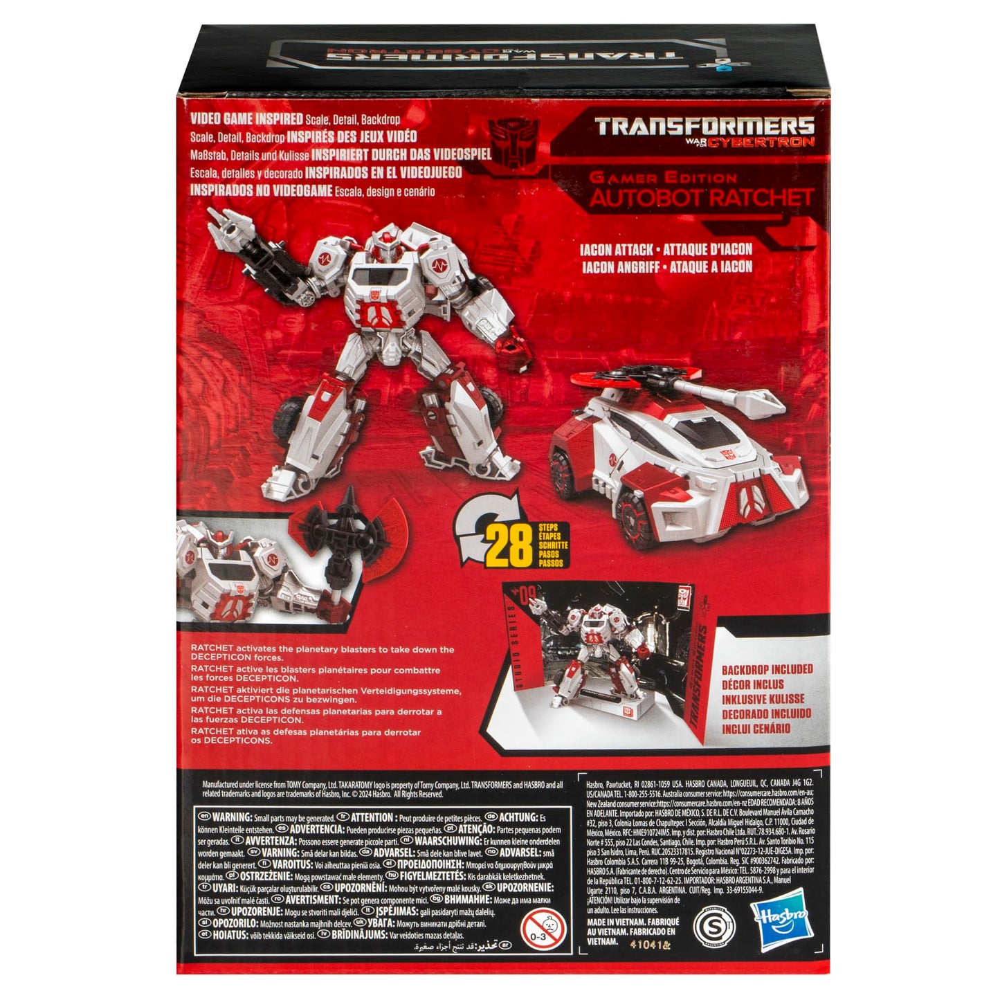 Transformers Studio Series Gamer Edition Ratchet – Voyager 6.5-Inch Figure | War for Cybertron, 28-Step Robot-to-Car