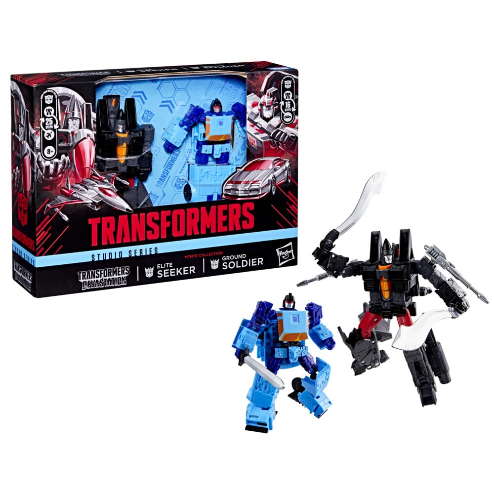 Transformers Studio Series MTMTE Ground Soldier & Elite Seeker 2-Pack – Devastation Game Edition (4.5" & 6.5")