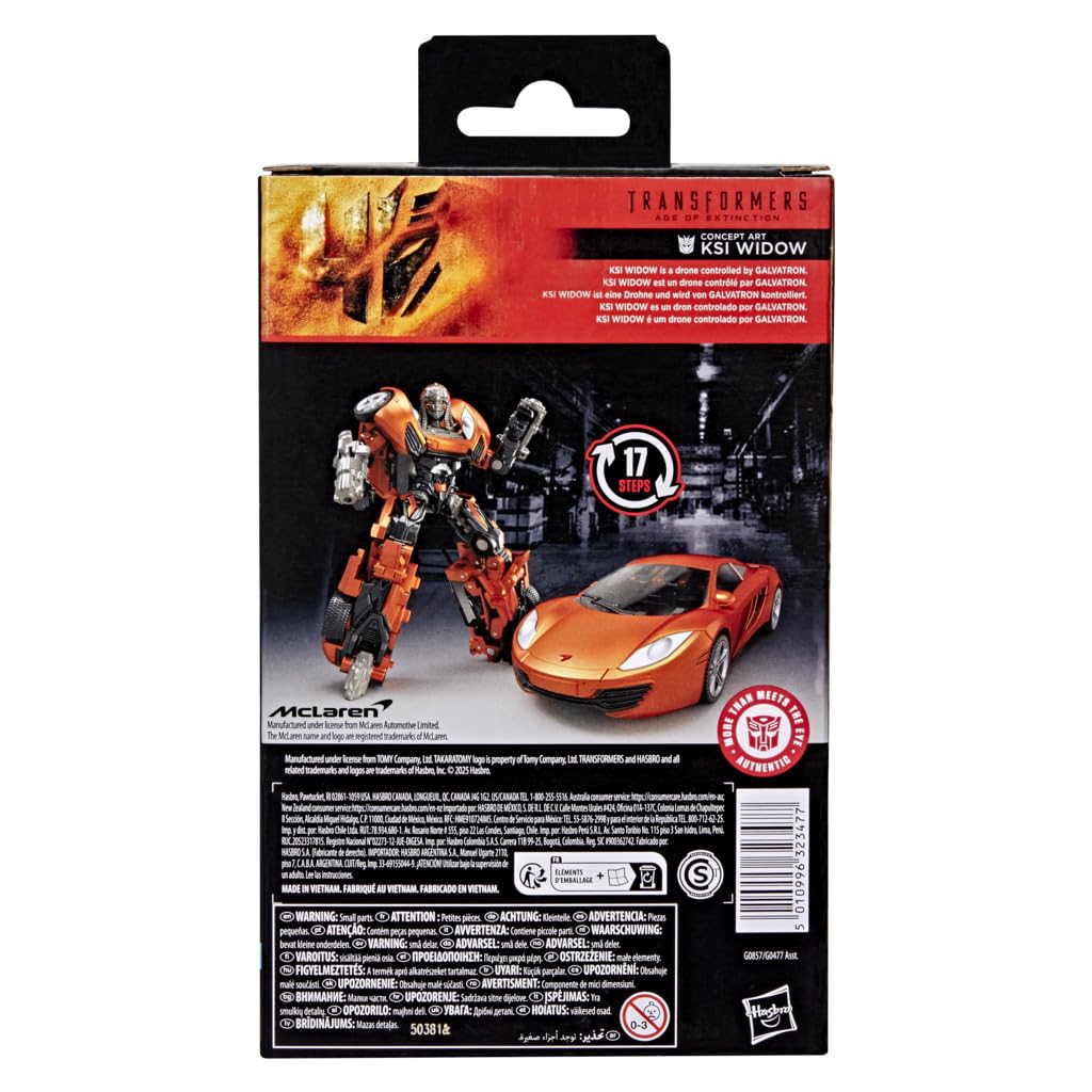 Transformers Studio Series KSI Widow Deluxe Figure – 4.5-inch Robot to McLaren Car (Ages 8+)