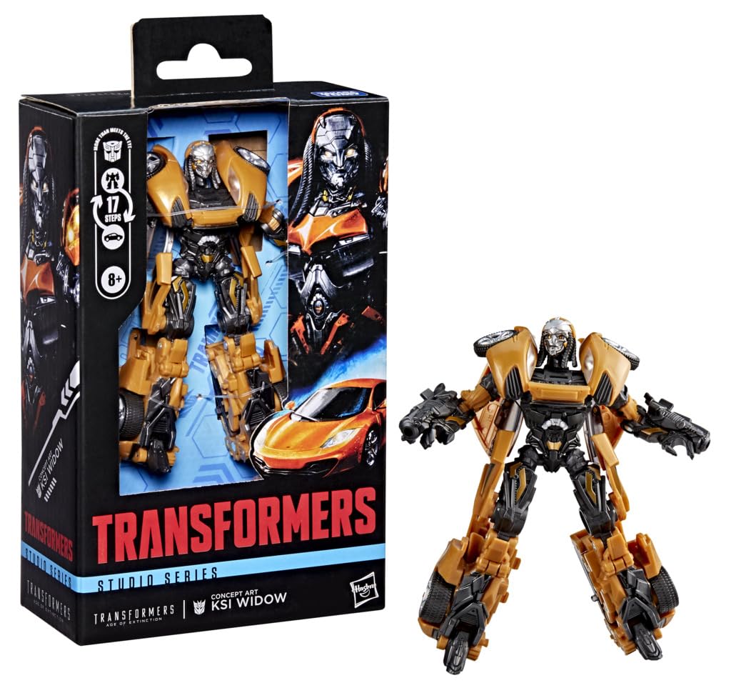 Transformers Studio Series KSI Widow Deluxe Figure – 4.5-inch Robot to McLaren Car (Ages 8+)