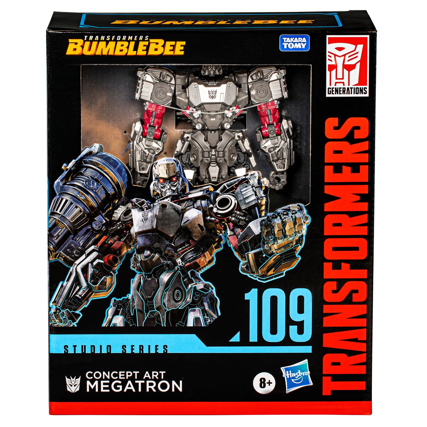 Transformers Studio Series Leader Class Concept Art Megatron – 8.5-Inch Triple-Changer Figure with Removable Backdrop