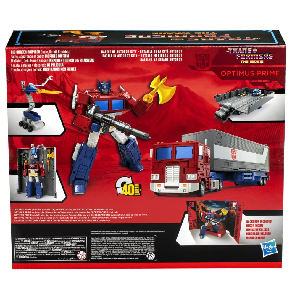 Transformers Studio Series Commander Class Optimus Prime Toy – The Movie 86-31, 7-Inch Action Figure