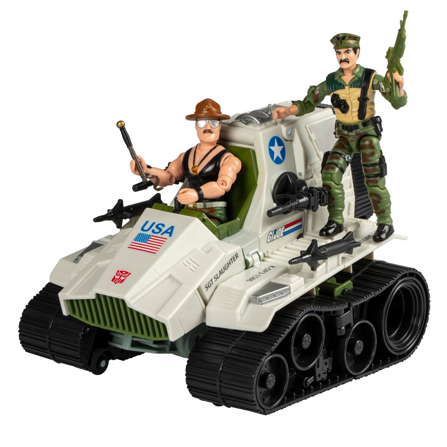 Transformers x G.I. Joe Kup Triple T 9-Inch Action Figure with SGT Slaughter & Leatherneck