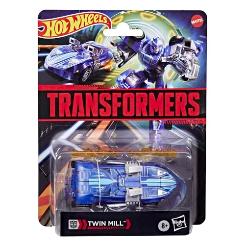 Transformers x Hot Wheels Twin Mill Deluxe 5-Inch Robot Figure — Converts to Car (Ages 8+)